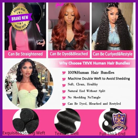 Brazilian Virgin Hair Extensions 20 22 24 Inch Body Wave 3 Bundles